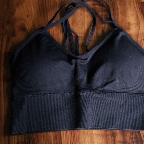 Black workout top/yoga bra/sexy top/backless/hot - Picture 8 of 8